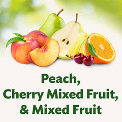 Del Monte Fruit Cup Snacks peaches, pears, pineapple and cherries variety pack.