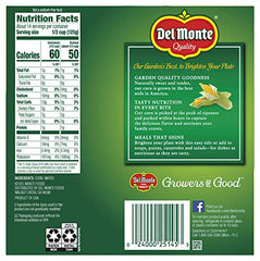 Del Monte no-salt-added corn in water, kernels ready to season to taste.