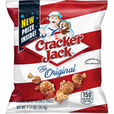 D'Elite Box Cracker Jack 12-pack caramel popcorn and peanuts for on-the-go snacking.