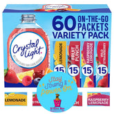 D'Elite Box Crystal Light lemonade on-the-go packets for zero sugar and travel-friendly hydration.