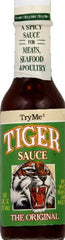 Delsmile Try Me Sauce Tiger 5oz bottle highlighting bold sweet heat for meats