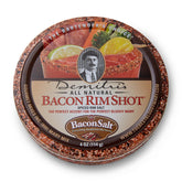 Demitri's Bacon RimShot bottle pouring smoky rim salt for cocktails.