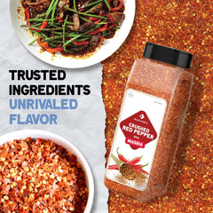 Dependable Foods Crushed Red Pepper Flakes on pizza provides vibrant heat