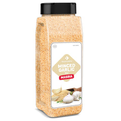 Dependable Foods Minced Garlic jar 18oz for easy kitchen seasoning and flavor.