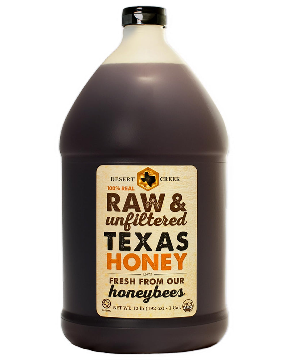 Desert Creek Honey Texas wildflower jar shows pure, unfiltered sweetness