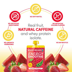 Designer Wellness Energy Smoothie protein swirl illustrating 5g whey protein per serving.