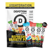 Devotion HydroFLEX packet dissolving in water for vitamin hydration