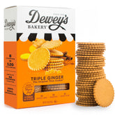 Dewey's Bakery Triple Ginger Cookies box front showing bold flavor cue and packaging