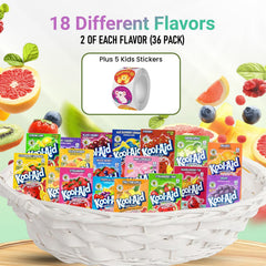DF LUXURY Kool Aid 18 flavors packet display ready for on-the-go refills.