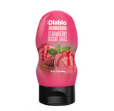 Diablo Strawberry Dessert Sauce jar with natural ingredients for guilt-free flavor on mornings