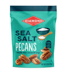 diamond of california sea salt pecans as a salad topping for crunch