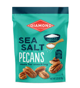 diamond of california sea salt pecans in a snack bag for quick savory energy