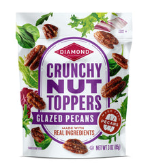Diamonds Nuts Crunchy Nut Toppers glazed pecans for salads and yogurt with a crave-worthy crunch