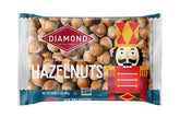 Diamond of California hazelnuts in shell in a 16oz bag, ideal for roasting and snacking.