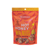 Diamond of California hot honey walnuts snack bag for quick, protein-rich snacking.