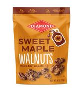 Diamond of California Sweet Maple Walnut Snack Bag, ready-to-eat on the go