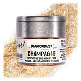 DiamonDust champagne glitter on drinks adds vivid purple sparkle for celebrations