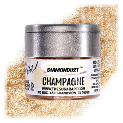 DiamonDust champagne glitter on drinks adds vivid purple sparkle for celebrations