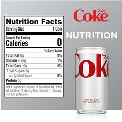 Six-pack of Diet Coke cans ready for on-the-go refreshment.