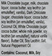 Dilettante Peppermint Truffle Cremes milk chocolate coating delivers silky texture.