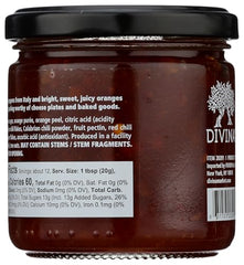 Divina Calabrian Chili Orange Spread ingredients close-up, highlighting Greek components