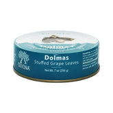 Divina Dolmas stuffed grape leaves in a 7oz jar, ideal for convenient Mediterranean snacking