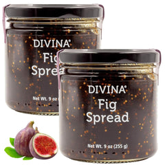 Divina fig spread jam bottle with rich honey notes, ideal for cheese boards