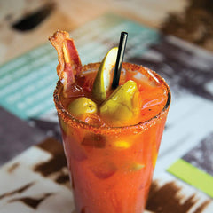 Divina olives in brine with tomato and horseradish notes for flavor.