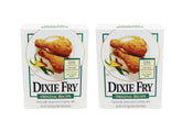 Dixie Fry Original Coating Box Front: convenient two-pack for easy, consistent coating.