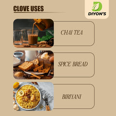 Diyon sun-dried whole cloves releasing warm fragrance