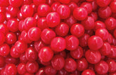 DM Sweets Cherry Sours bag front view highlights chewy texture for snack time
