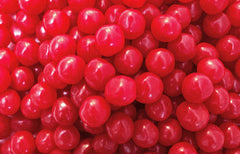 DM Sweets Cherry Sours bag front view highlights chewy texture for snack time