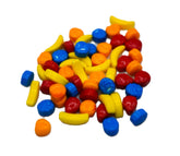 DM Sweets fruit shaped banana candy, ideal for vending machines.