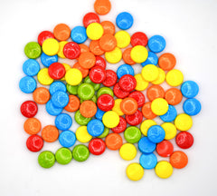 DM Sweets rainbow pucker candy color variety shows vibrant hues for display.