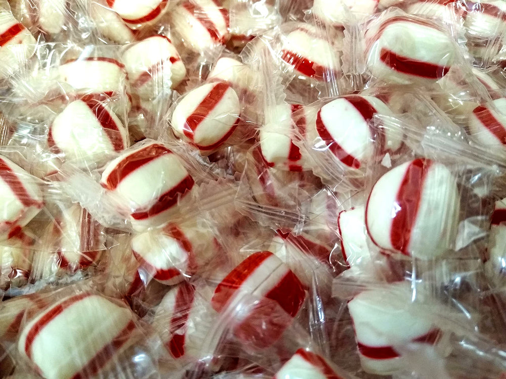 DM Sweets Peppermint Puffs bag front view, inviting mint flavor