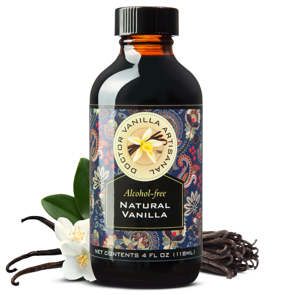 Doctor Vanilla Artisanal bottle 4oz with Madagascar vanilla aroma ready for bakers
