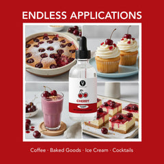 Dolce Flav cherry flavor drops dispense easily for batters and frostings.