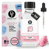 Dolce Flav cotton candy extract bottle for sugar-free baking and drinks.