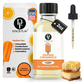 Dolce Flav orange creamsicle extract bottle for concentrated oil-based flavoring.