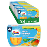Dole Diced Mango in 100% juice ready-to-eat bite-sized pieces.