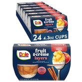 Dole Fruit Bowls Apples & Creme Layers close-up with creamy vanilla creme and diced apples