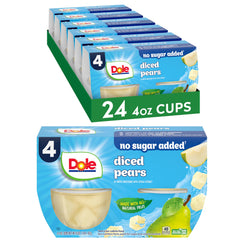 Dole Fruit Bowls no sugar added diced pears—gluten-free snack option.