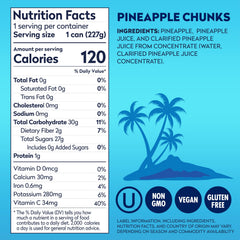 Dole pineapple chunks served in a bowl for ready-to-use fruit.