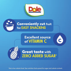 Dole Pineapple Tidbits bite-sized pieces ready for lunchbox meals.