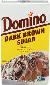 Domino Dark Brown Sugar 1lb pack for baking and flavor depth.