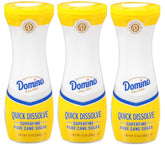 Domino Quick Dissolve sugar dispenser front view showing easy pouring.