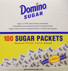 Domino sugar packets tea-coffee setup ready for homes, offices, and cafes.