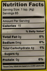 Close-up of Domino White Sugar label highlighting purity and quality