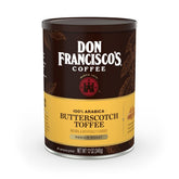 Don Francisco's Butterscotch Toffee ground coffee canister with rich aroma for a comforting morning routine.