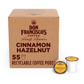 Don Francisco's Cinnamon Hazelnut pods box — 55-count for quick, flavorful mornings.